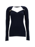 CASHMERE AND SILK BLEND V-NECKED SWEATER