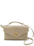 KNOT LOCK LEATHER CLUTCH
