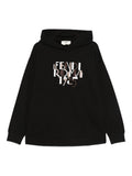 Fendi Roma Cotton Hoodie — Black