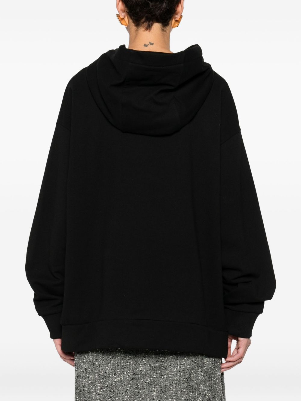 Fendi Roma Cotton Hoodie — Black