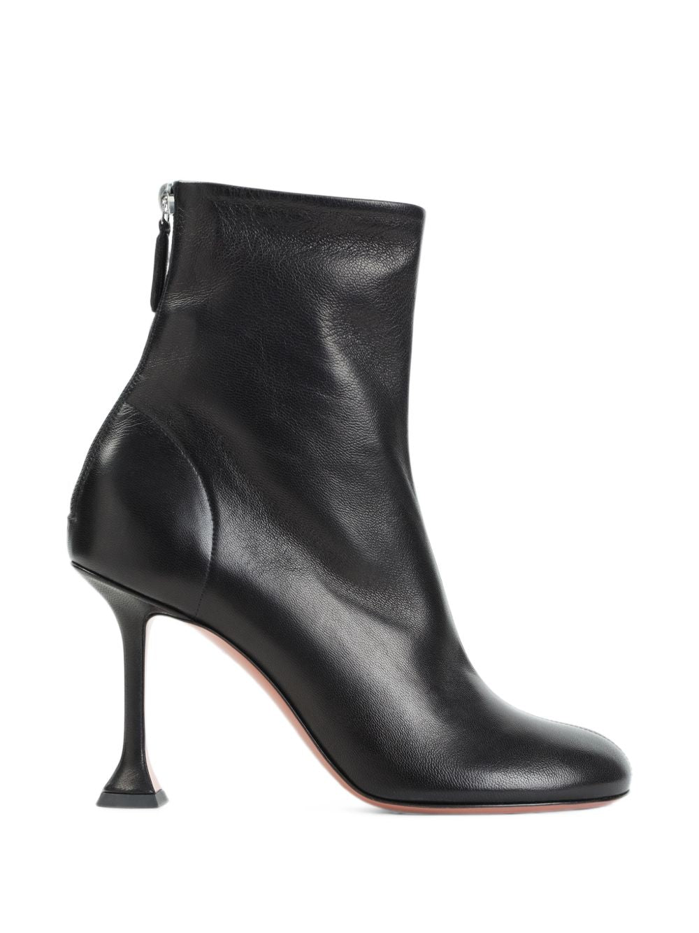 Amina Muaddi Iris Leather Boots — Black