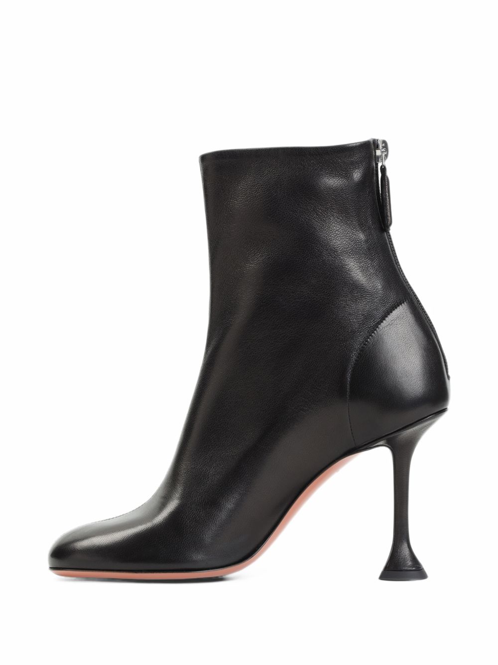 Amina Muaddi Iris Leather Boots — Black