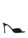 Amina Muaddi Camelia Heel Mules — Black