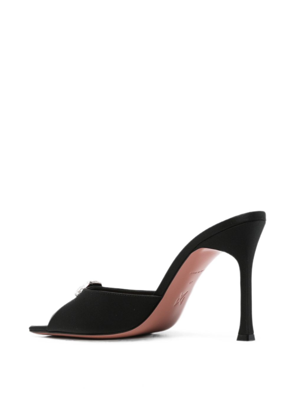 Amina Muaddi Camelia Heel Mules — Black