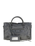 Balenciaga Le City Medium Leather Handbag — Dark Grey