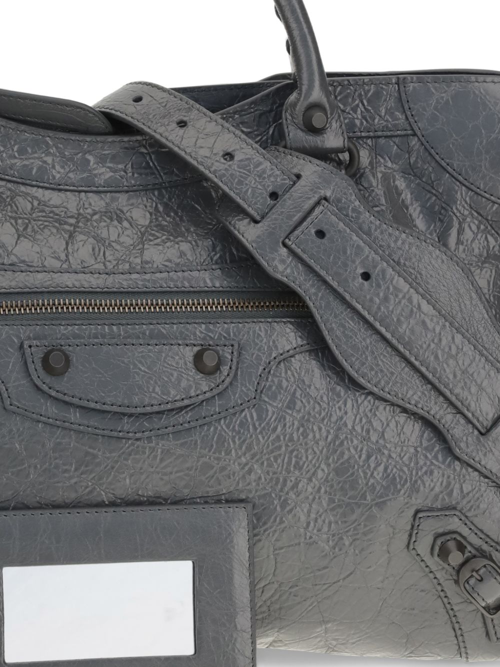 Balenciaga Le City Medium Leather Handbag — Dark Grey