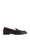 Bottega Veneta Silenzio Leather Loafers — Dark Brown