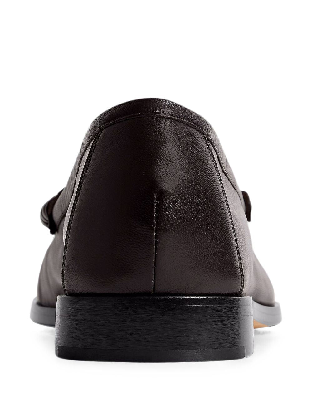 Bottega Veneta Silenzio Leather Loafers — Dark Brown