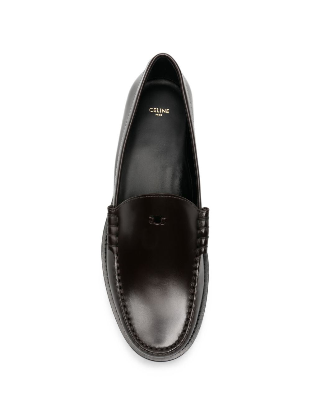 Celine Classic Leather Loafers — Brown
