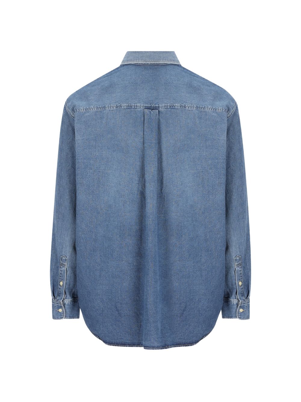 Celine Logo Cotton Denim Shirt