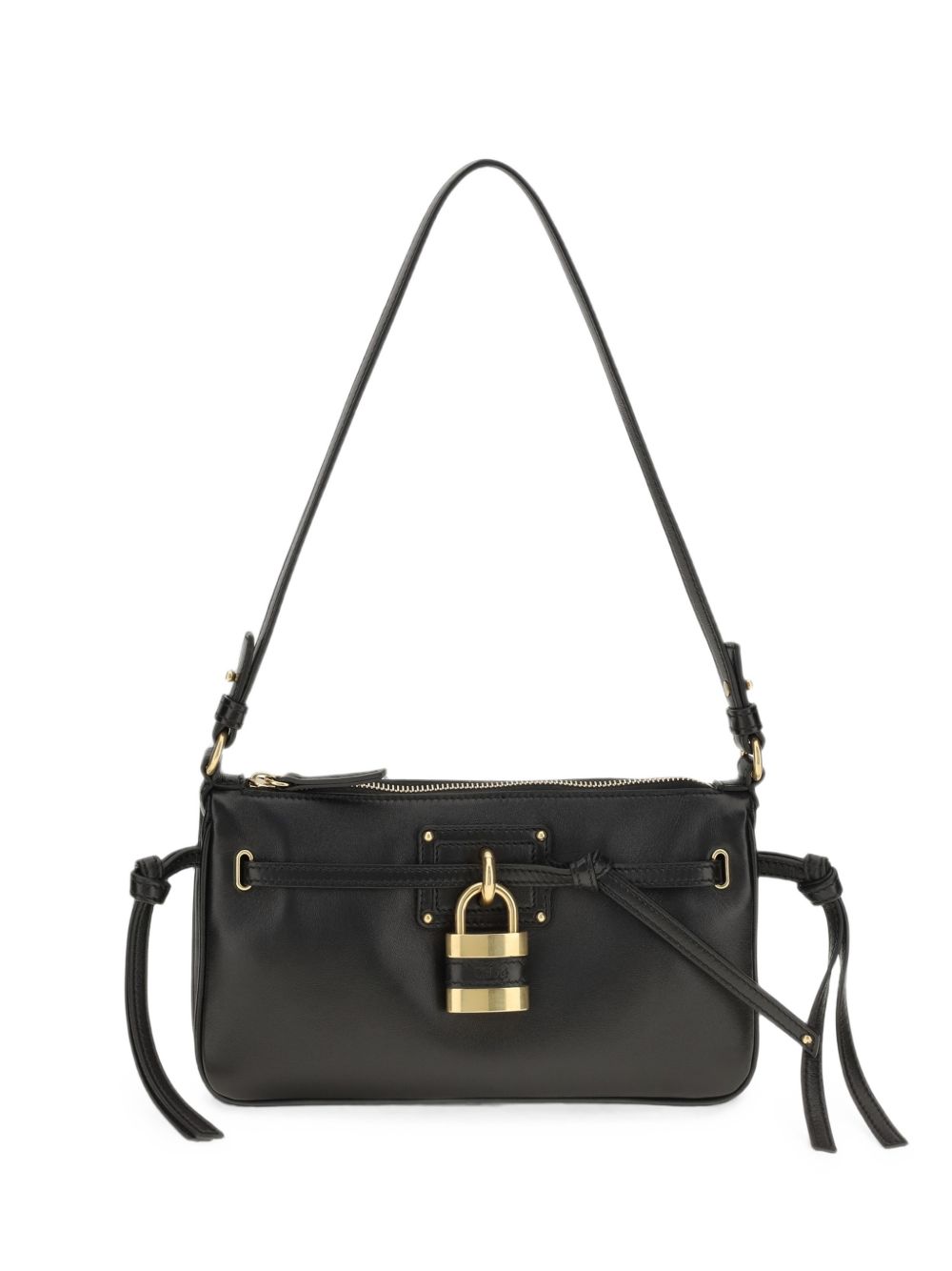 Chloé Paddington Sling Leather Shoulder Bag — Black