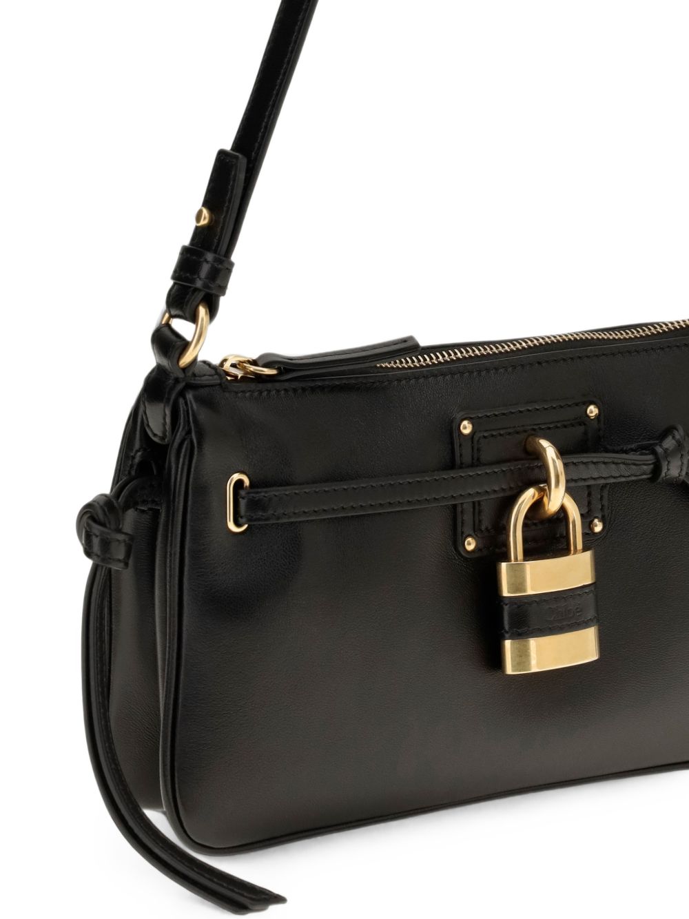Chloé Paddington Sling Leather Shoulder Bag — Black