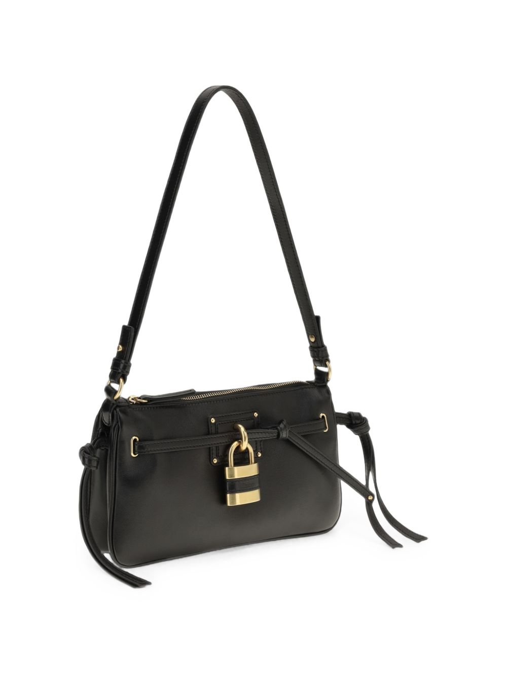 Chloé Paddington Sling Leather Shoulder Bag — Black