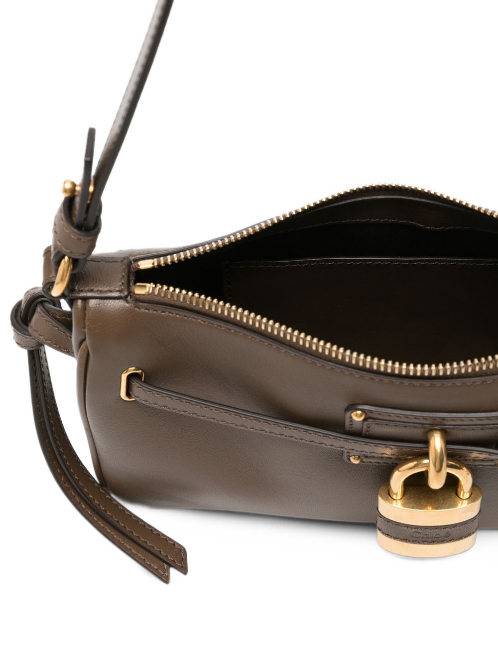 Chloé Paddington Sling Leather Shoulder Bag — Brown