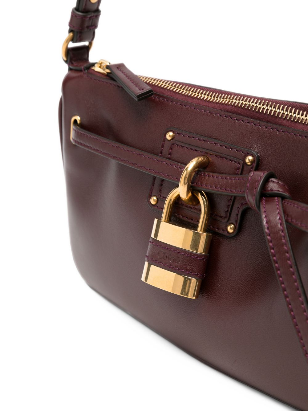Chloé Paddington Sling Leather Shoulder Bag — Red