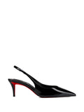 Christian Louboutin Miss Z Patent Leather Slingback Pumps Black
