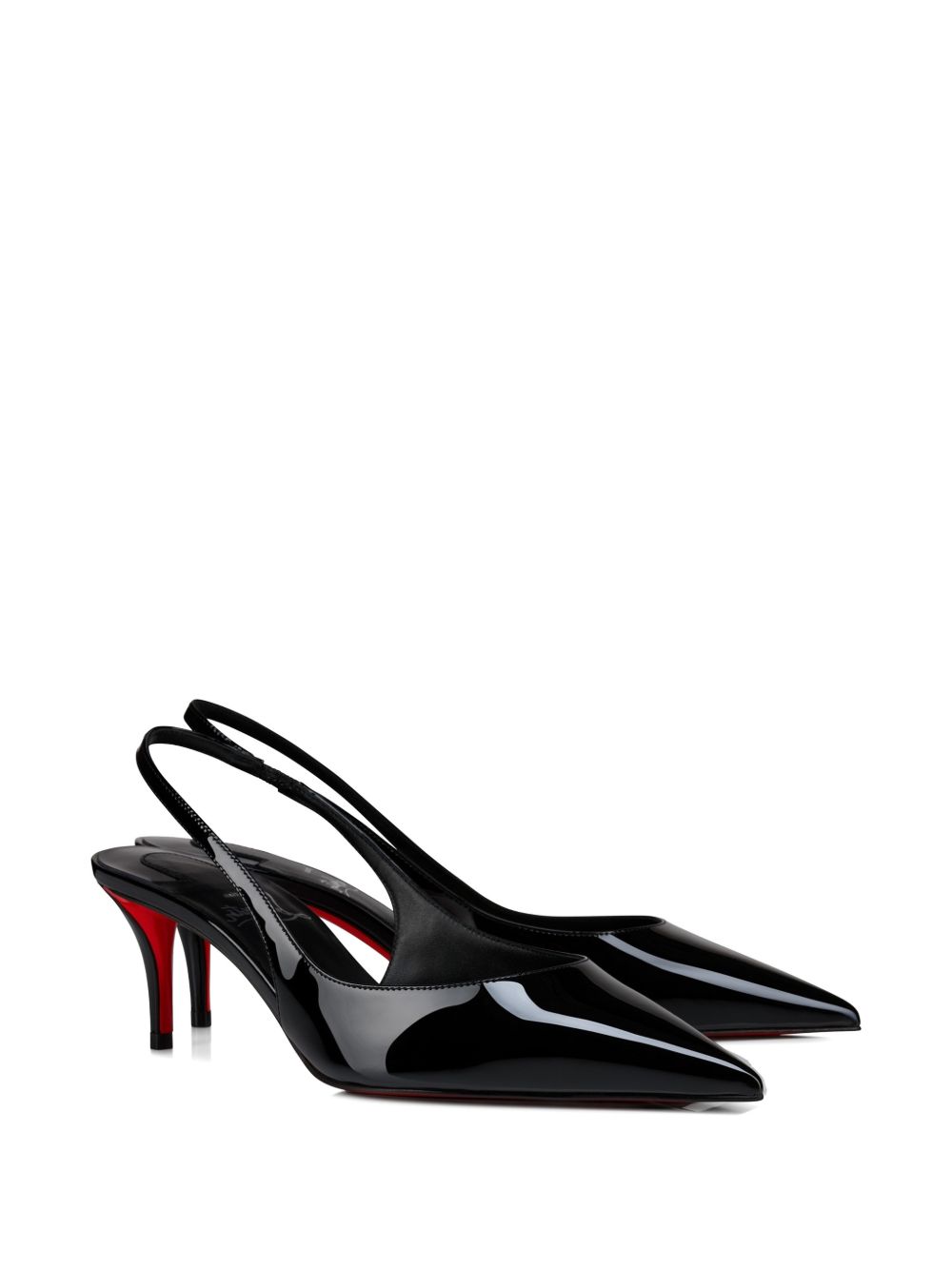 Christian Louboutin Miss Z Patent Leather Slingback Pumps Black
