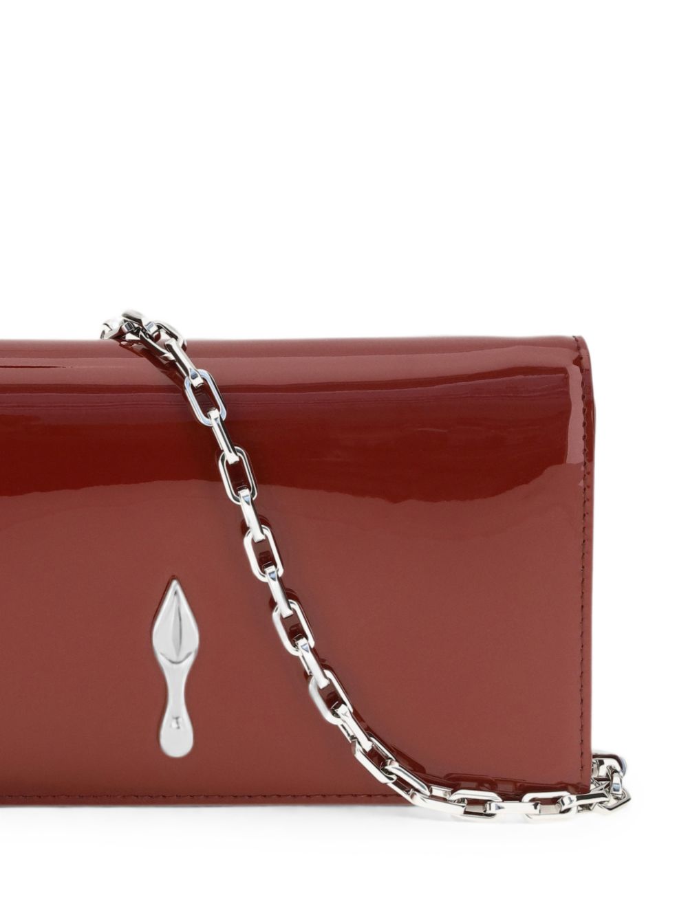 Christian Louboutin Bettina Patent Leather Clutch Red
