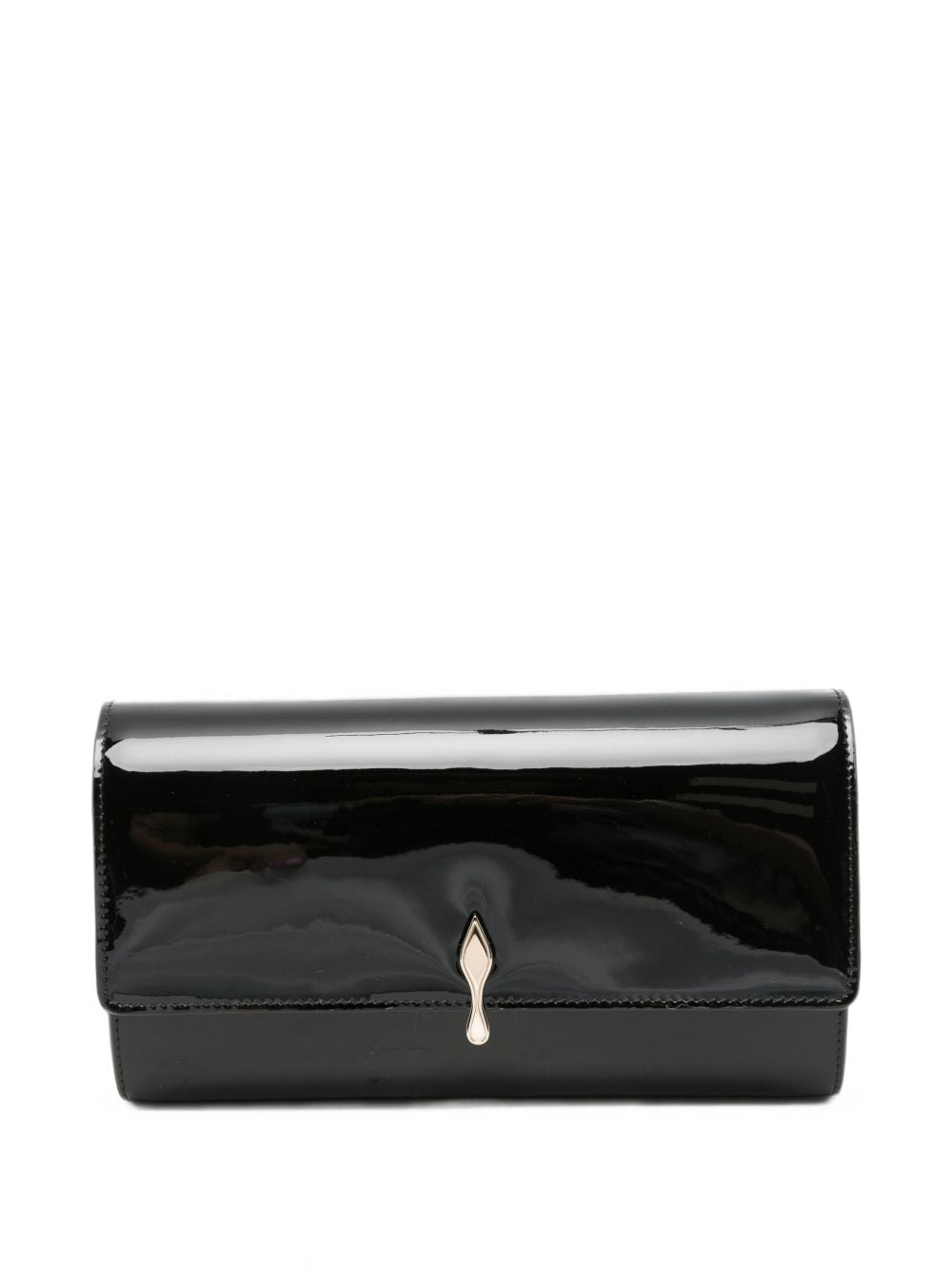 Christian Louboutin Bettina Patent Leather Wallet On Chain Black