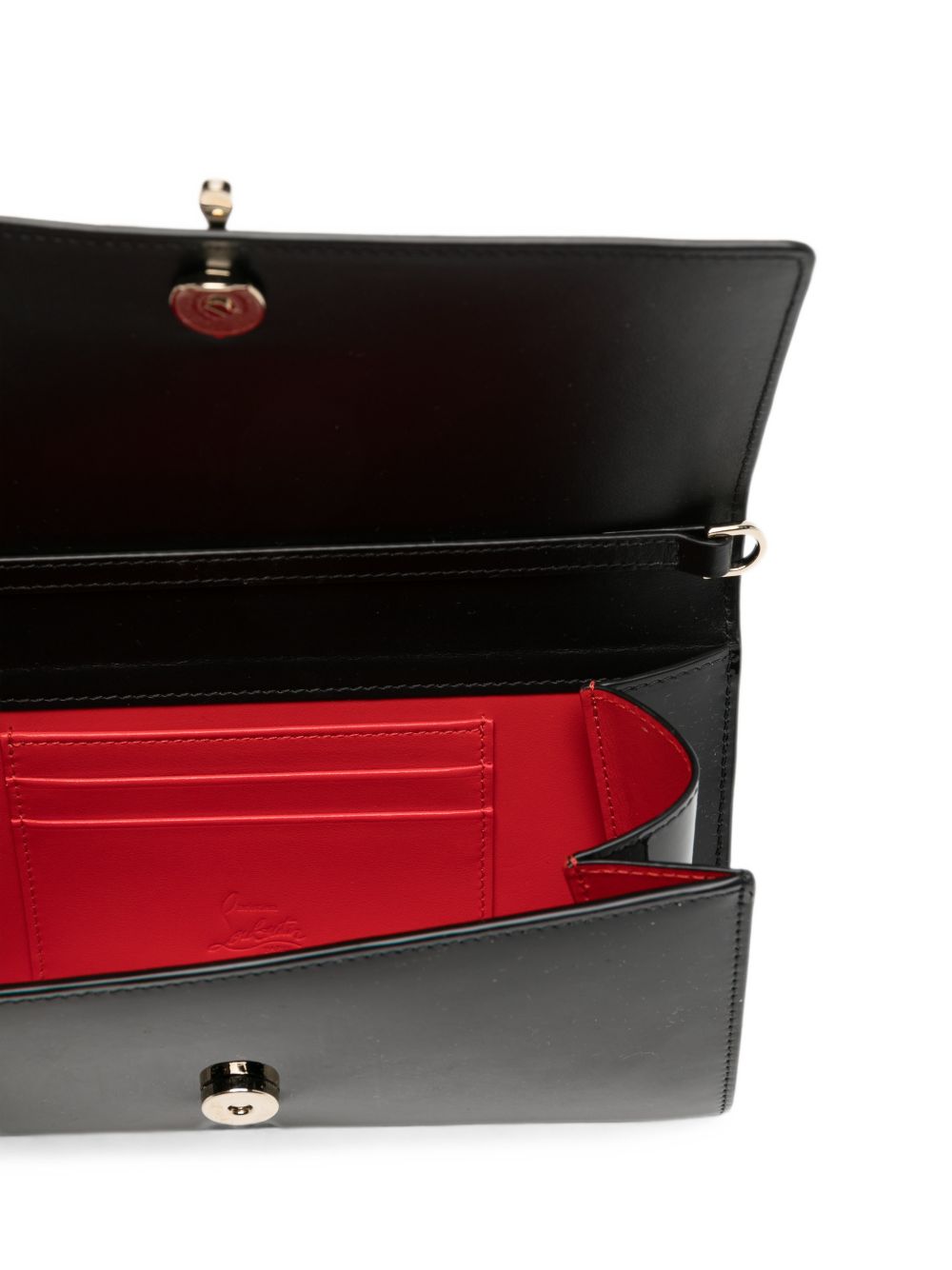 Christian Louboutin Bettina Patent Leather Wallet On Chain Black