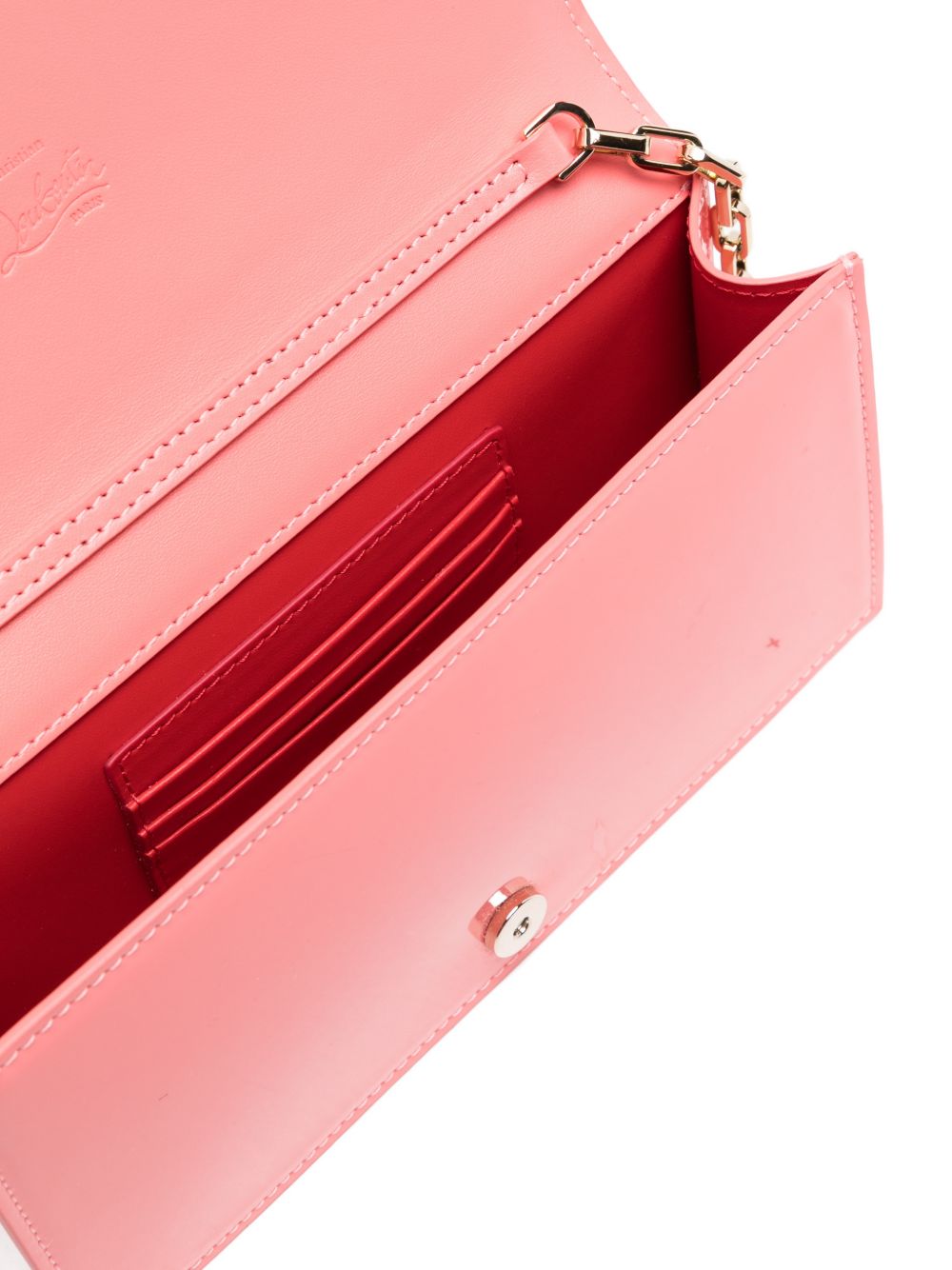 Christian Louboutin Bettina Leather Clutch Pink