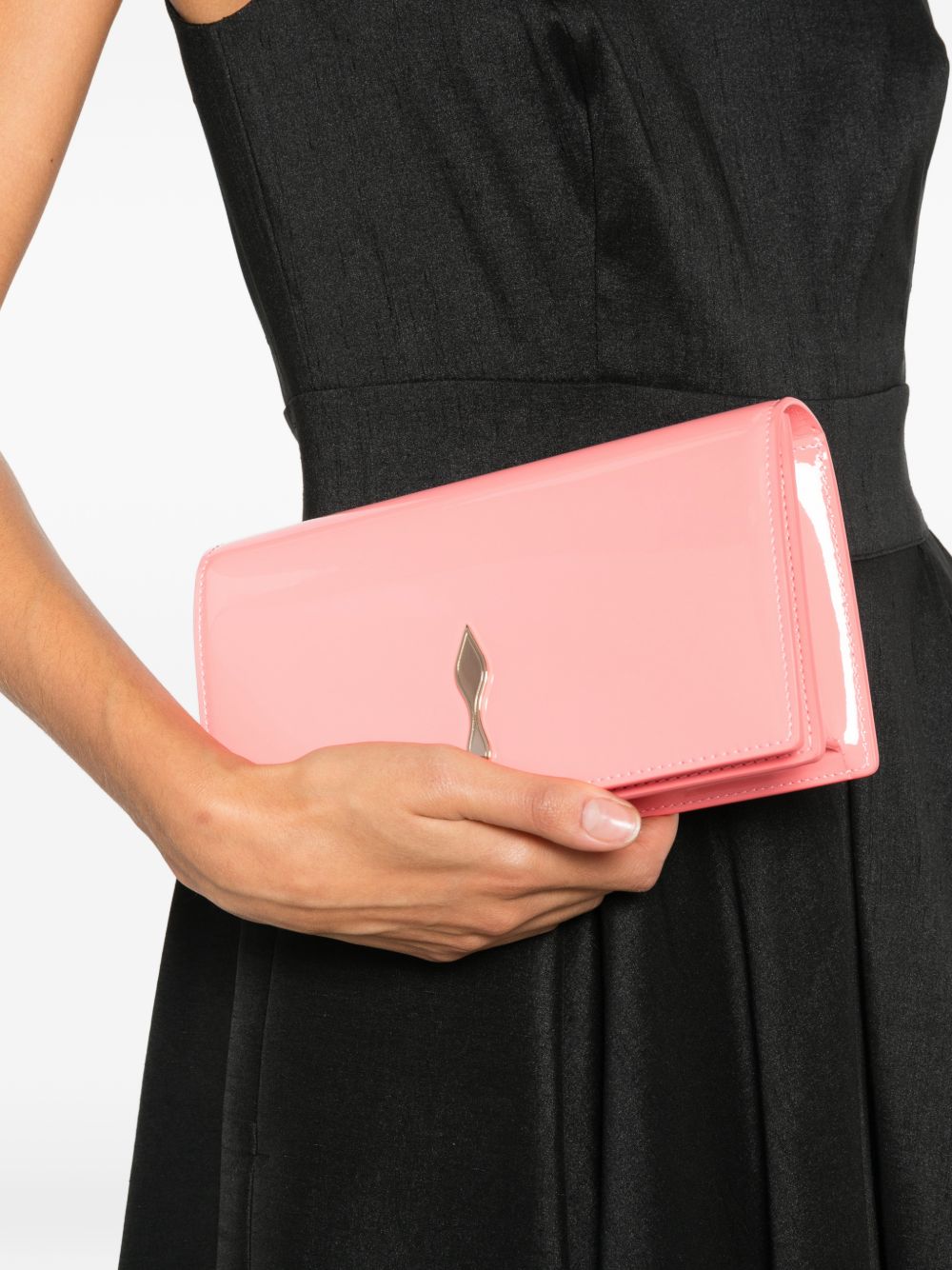 Christian Louboutin Bettina Leather Clutch Pink