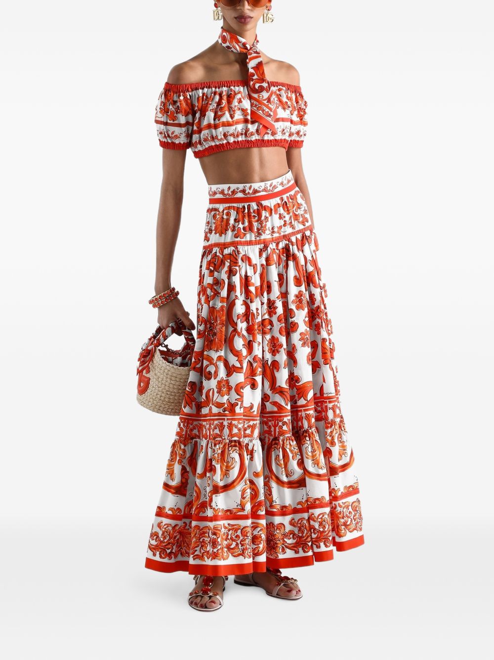 Dolce & Gabbana Maiolica Print Cotton Top