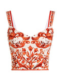Dolce & Gabbana Maiolica Print Silk Top