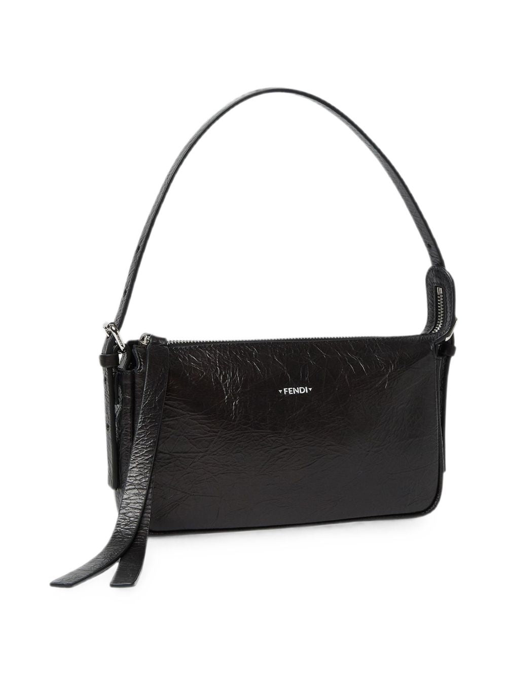 Fendi Zip Top Small Leather Shoulder Bag