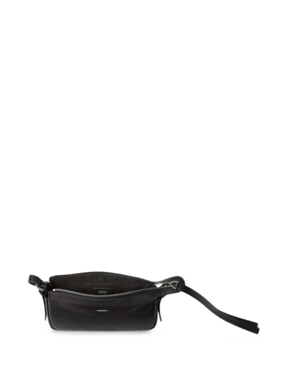 Fendi Zip Top Small Leather Shoulder Bag