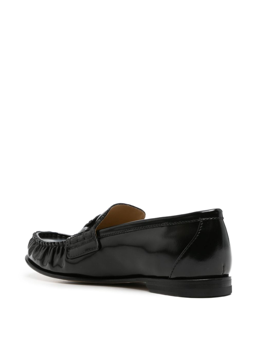 Fendi Scrunch Leather Loafers