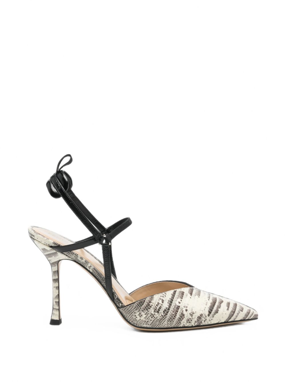 Fendi Colibrì Slingback Pumps — Beige Snake Print