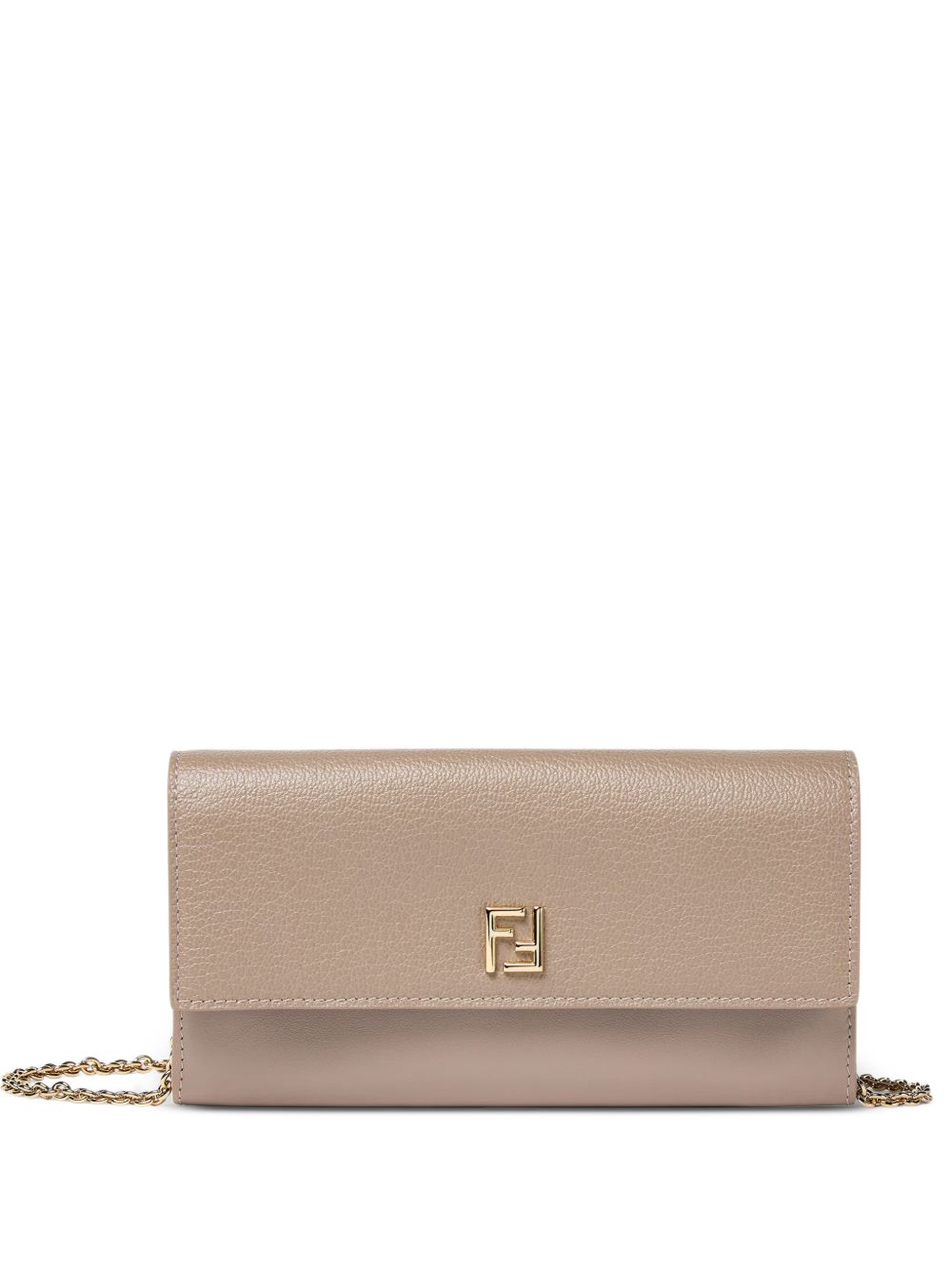 Fendi Leather Continental Wallet — Grey