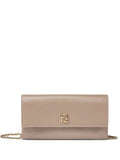 Fendi Leather Continental Wallet — Grey