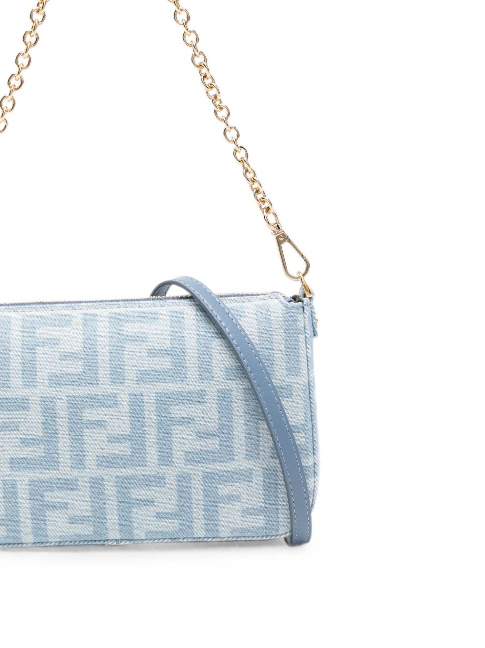 FENDI Mini Baguette Bag in Denim - View 4