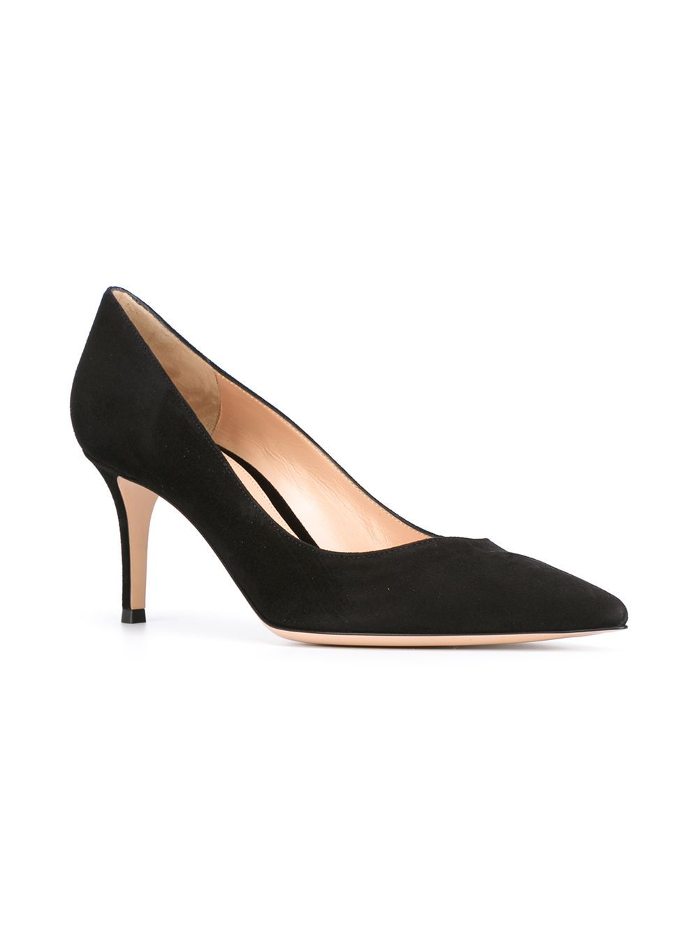 Gianvito Rossi Gianvito Suede Leather Pumps — Black