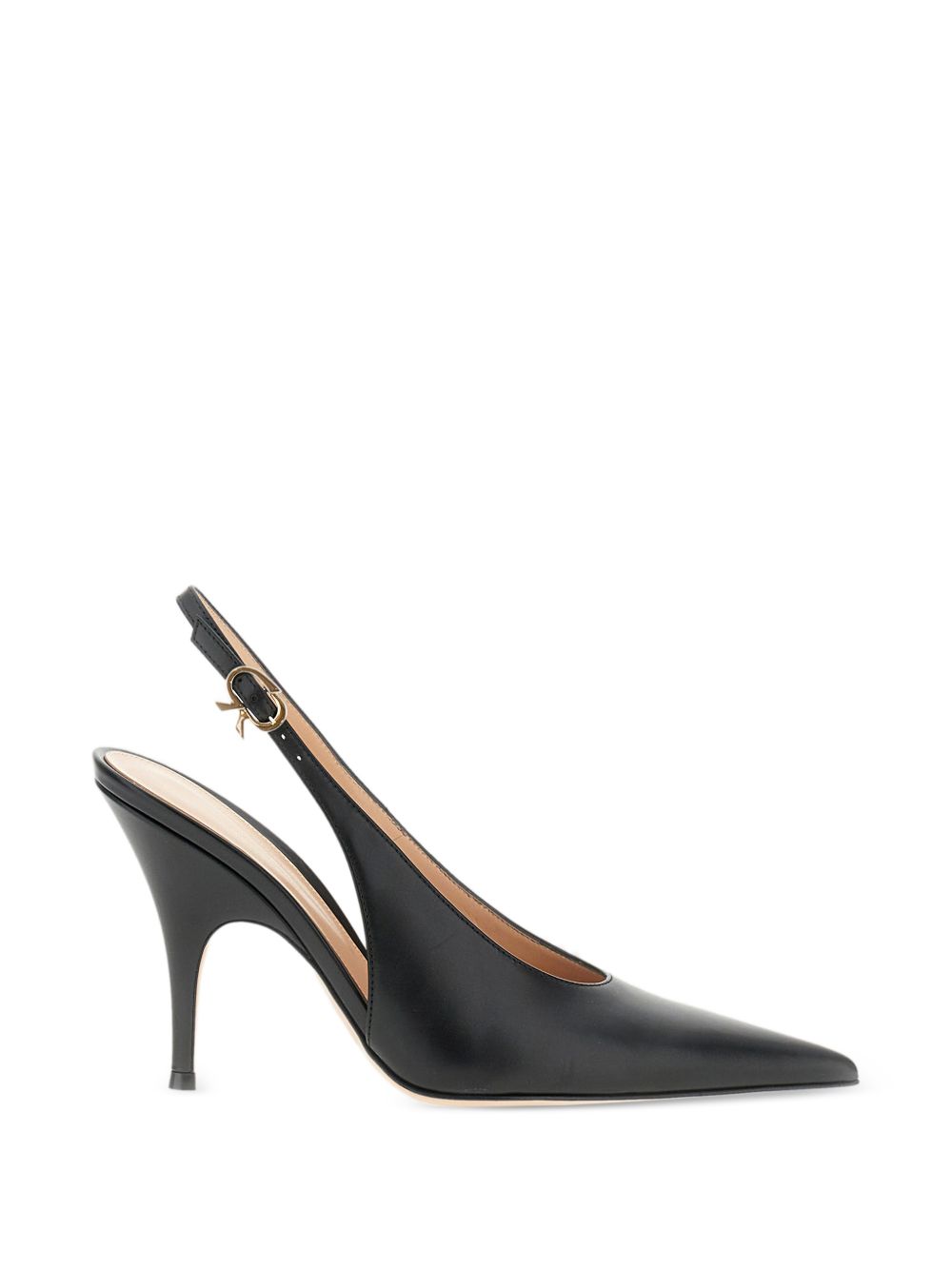 Gianvito Rossi Sofia Leather Slingback Pumps — Black