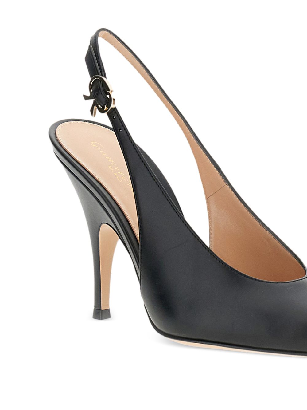 Gianvito Rossi Sofia Leather Slingback Pumps — Black