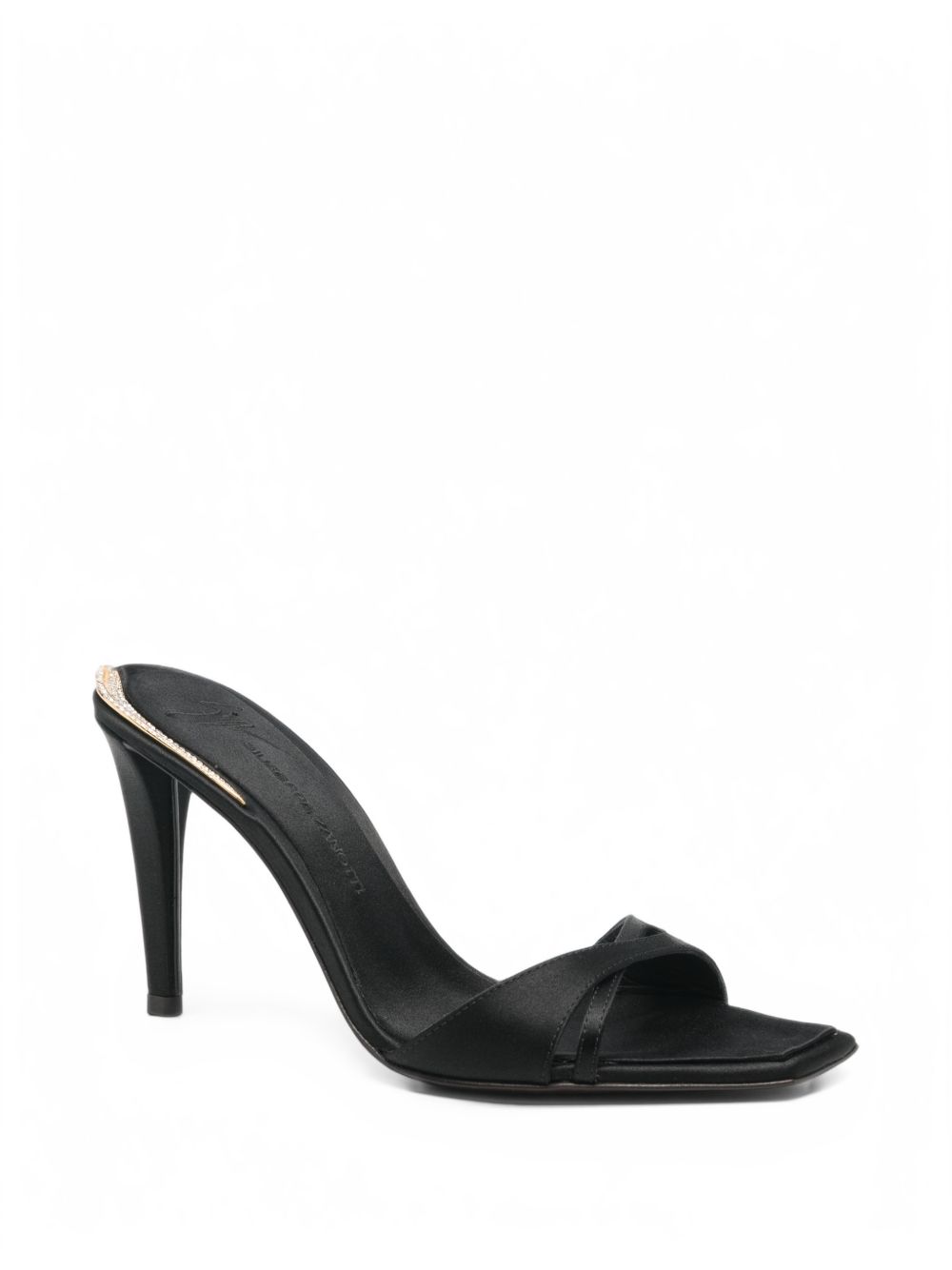 Giuseppe Zanotti Crossover Strap Heel Sandals — Black