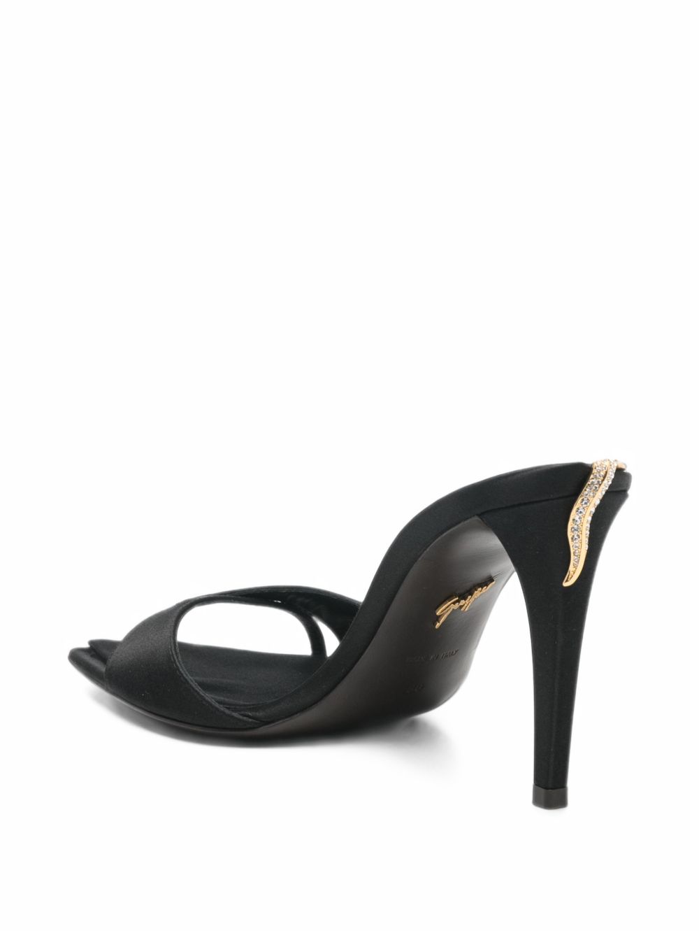 Giuseppe Zanotti Crossover Strap Heel Sandals — Black