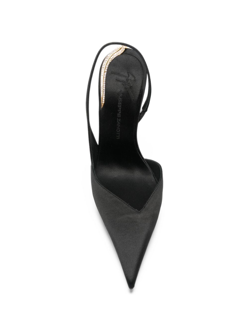 Giuseppe Zanotti Crystal-Embellished Slingback Pumps — Black