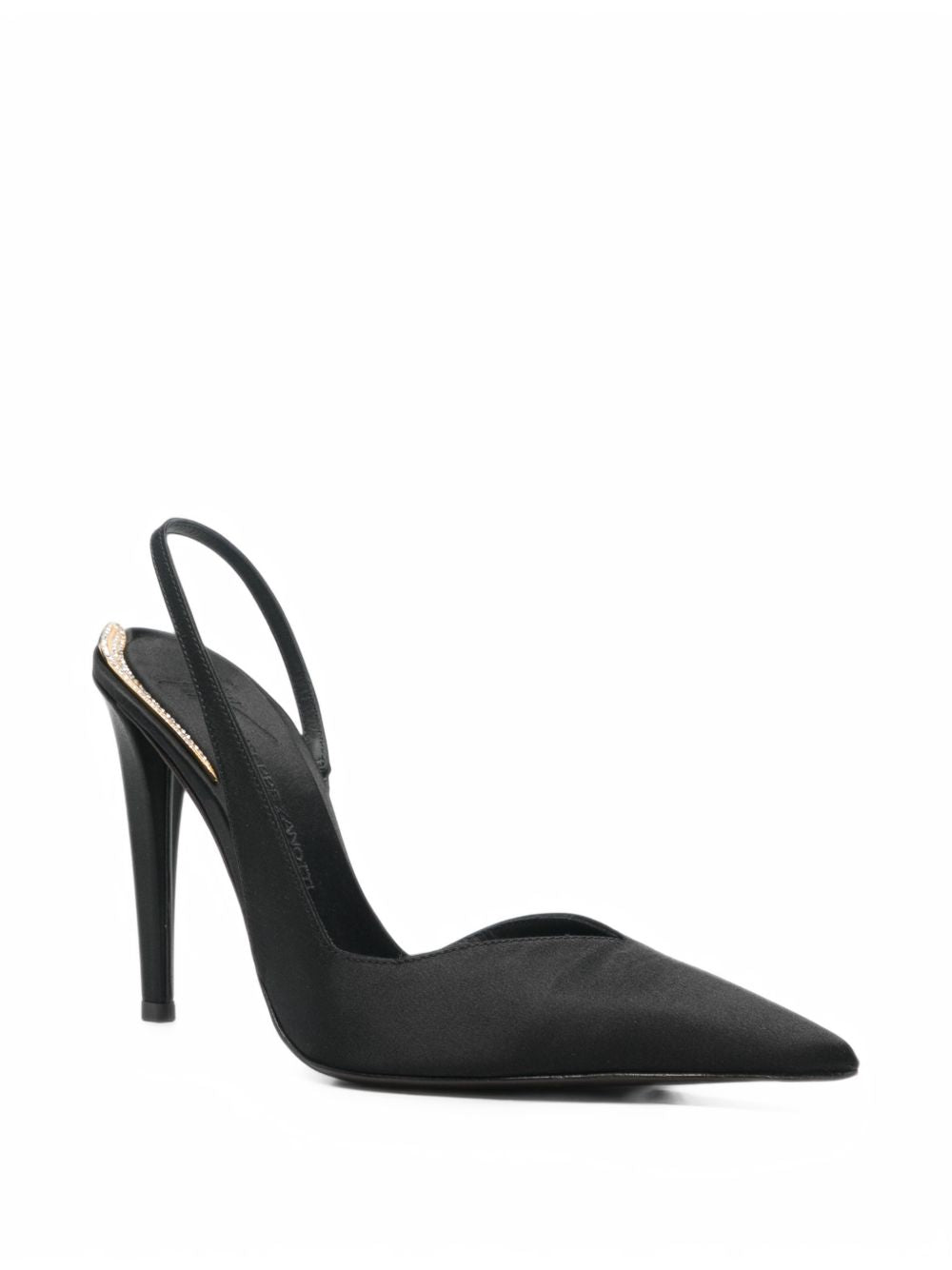 Giuseppe Zanotti Crystal-Embellished Slingback Pumps — Black