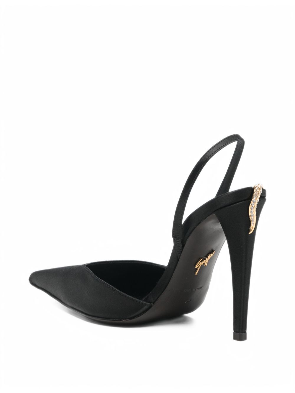 Giuseppe Zanotti Crystal-Embellished Slingback Pumps — Black