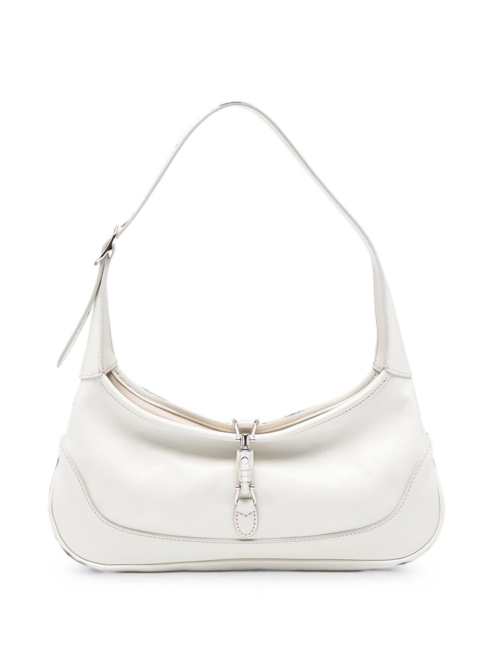 Gucci Jackie Slim Small Leather Shoulder Bag — White
