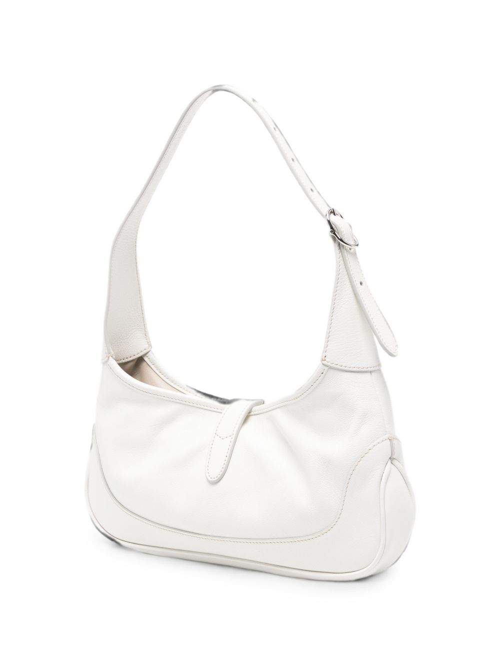 Gucci Jackie Slim Small Leather Shoulder Bag — White