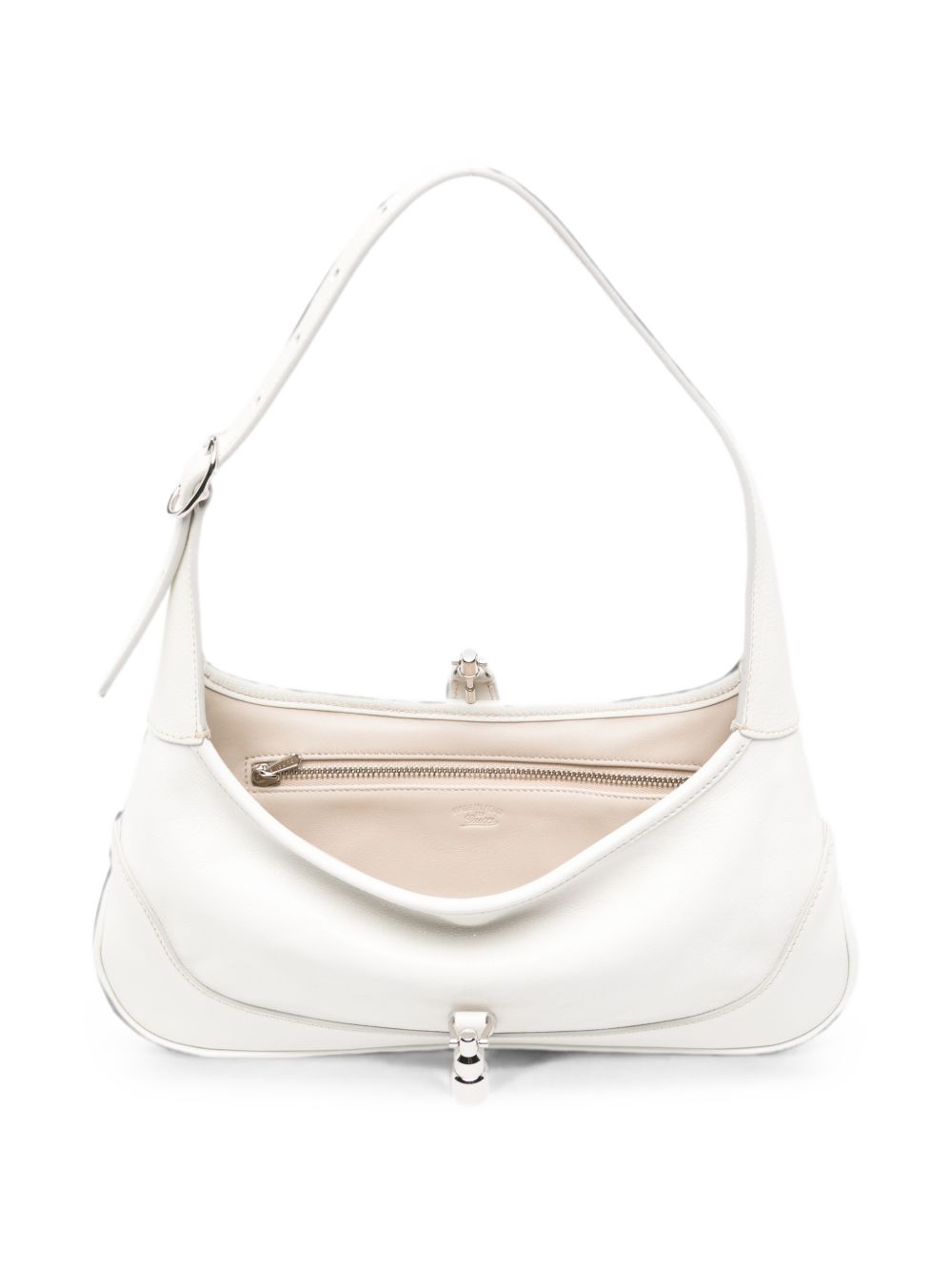 Gucci Jackie Slim Small Leather Shoulder Bag — White