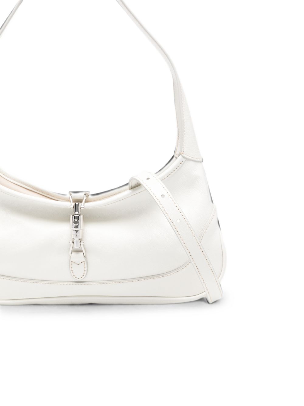 Gucci Jackie Slim Small Leather Shoulder Bag — White