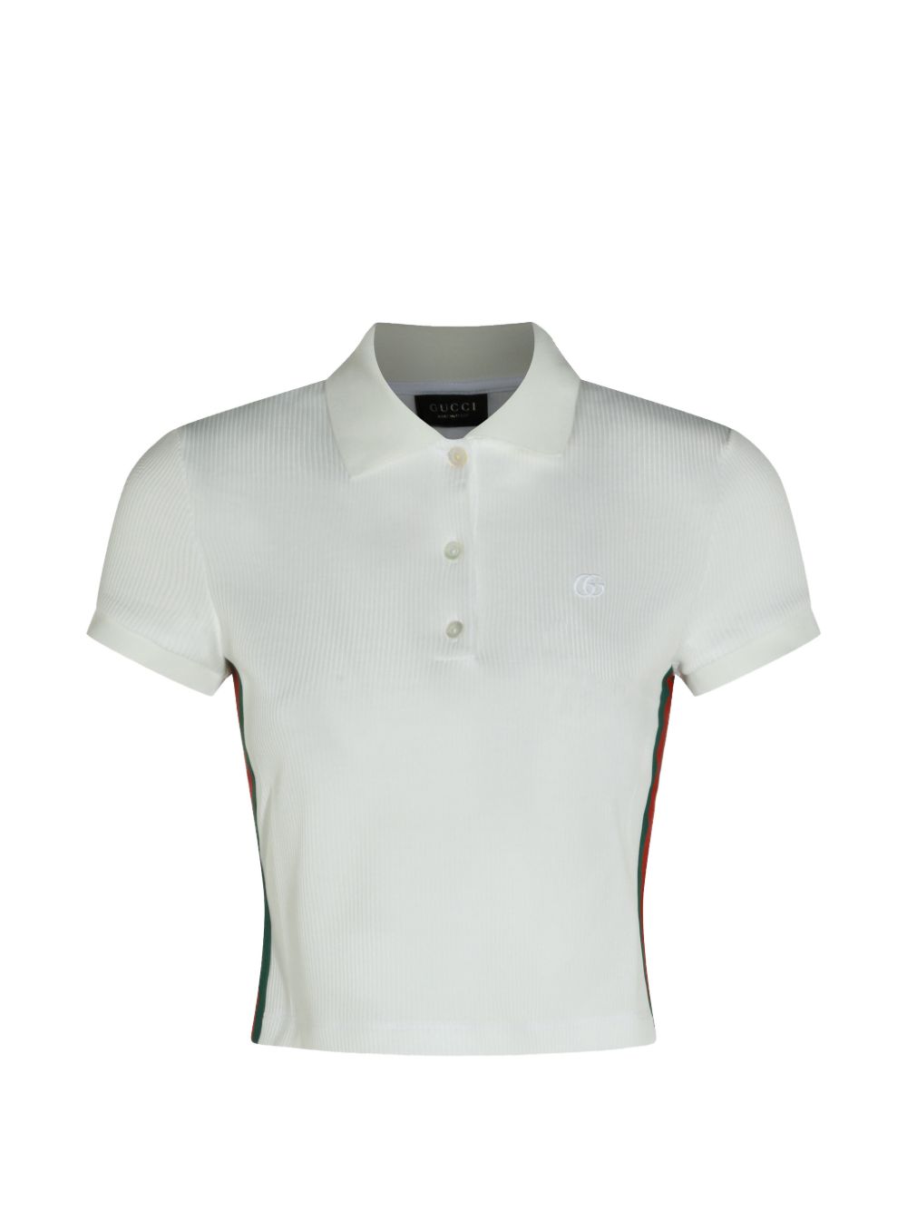 Gucci Web Detail Cotton Polo Shirt