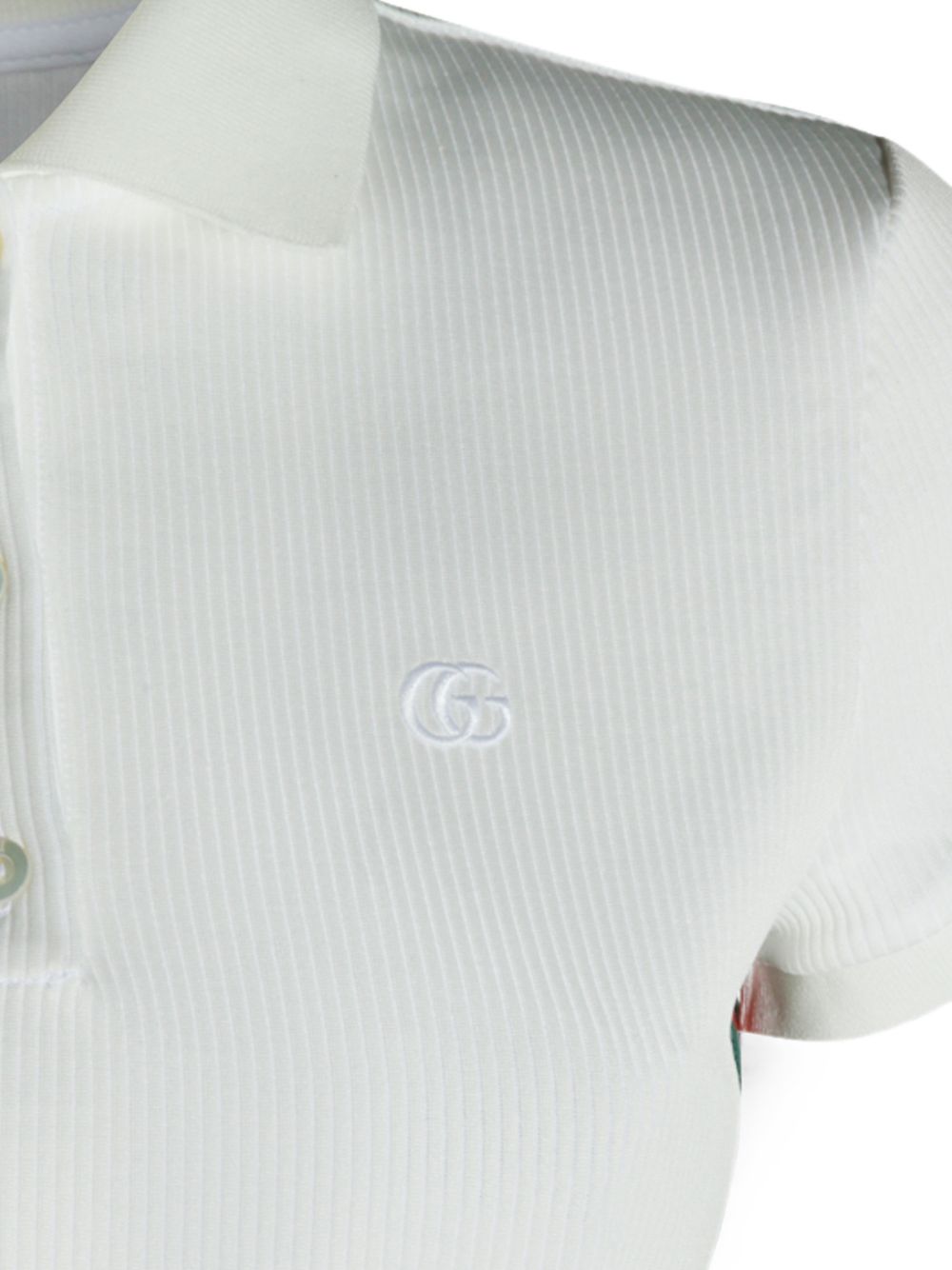 Gucci Web Detail Cotton Polo Shirt