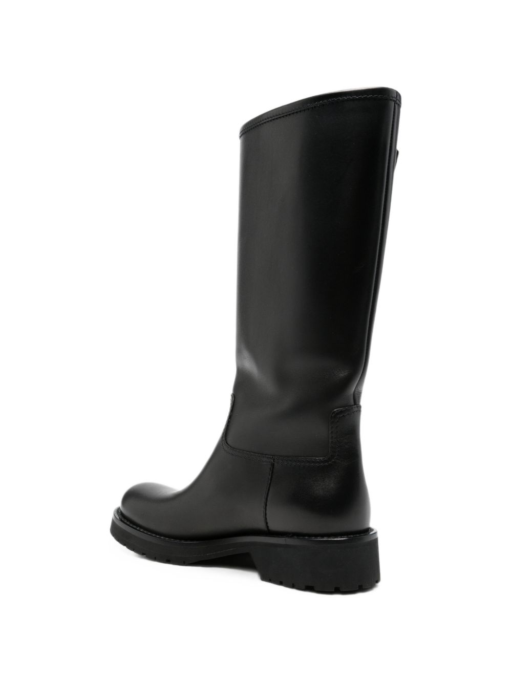 Gucci Web Detail Leather Boots
